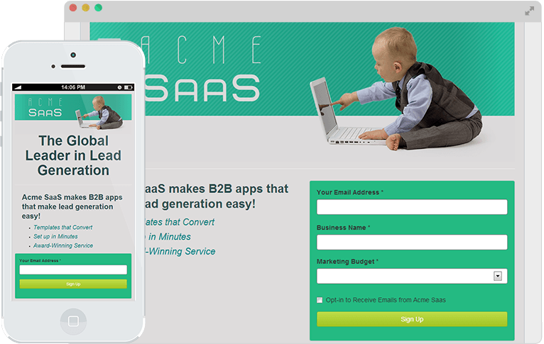 Информативная Landing page на сайте landing-page.kiev.ua