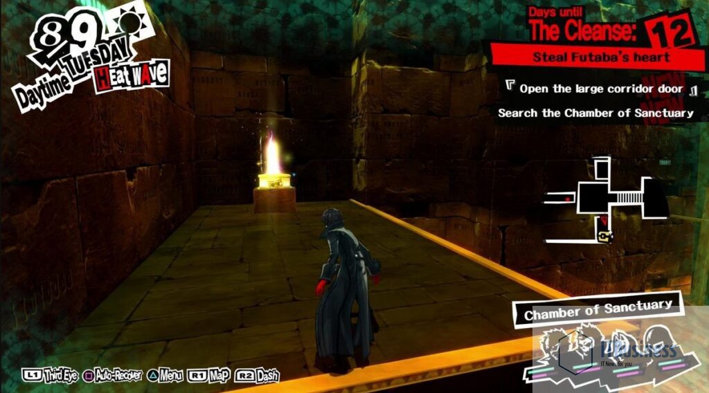 Запертый сундук из Persona 5 во дворце Футабы
