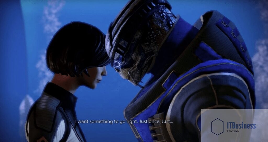 Гаррус и Шепард разделяют интимный момент перед самоубийственной миссией в Mass Effect 2